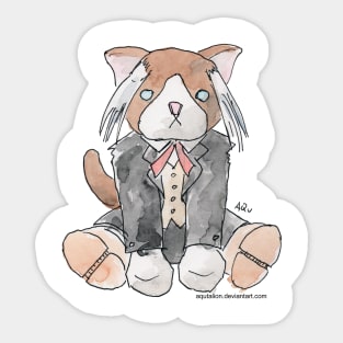 Harlock the Cat Cosplay: Doctor Who #1 Sticker